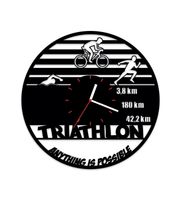 Zegar ścienny z płyty winylowej Triathlon IM 55.8