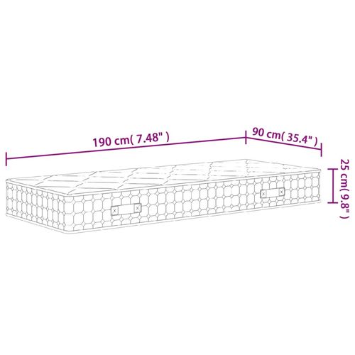 Materac kieszeniowy, twardość średnia, 90x190 cm, pojedynczy na Arena.pl