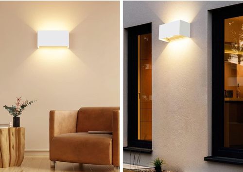 Lampa ścienna LED 24 W biała regulowana IP65 3000 K Cwycfw DCL002D 4 szt. na Arena.pl