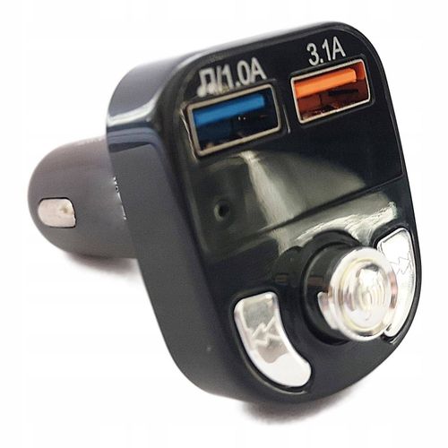 Transmiter FM Bluetooth MP3 z ładowarką USB 3,1A + 1A na Arena.pl