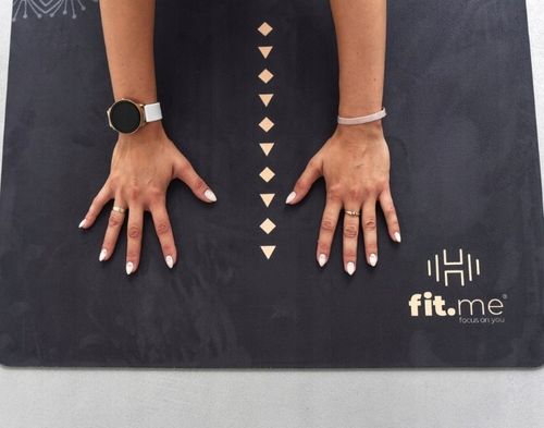 PIĘKNA MATA PREMIUM DO JOGI ĆWICZEŃ STABILNA ZAMSZOWA MIĘKKA 4 MM ZE WZOREM na Arena.pl