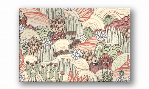 OBRAZ NA PŁÓTNIE 040 Kaktusy 30x20cm na Arena.pl