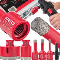 Zestaw 5 OTWORNIC Koronek 6-68 mm Otwornica Diamentowa Adapter HEX M14