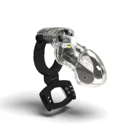 mystim pubic enemy no 3 - anatomiczna klatka regulowana z funkcją e-stim