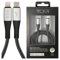 tumi tuccsmfi kabel usb-c - lightning1.5m fast charging czarny/black