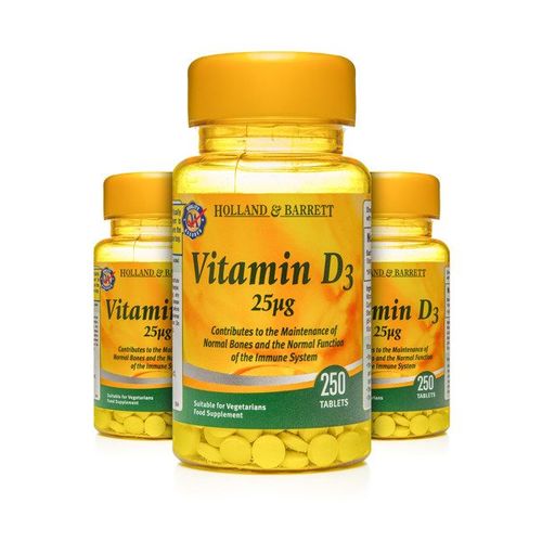 Zestaw Witamin 2+1 (Gratis) Witamina D3 25 ug 250 Tabletek na Arena.pl