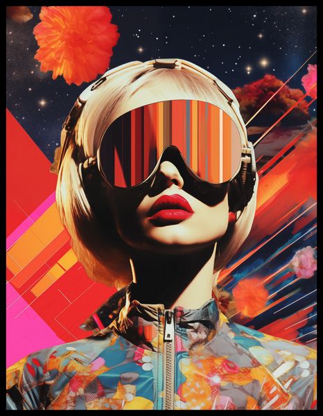 Plakat 50x65cm Retrofuturystyczna Muza zdjęcie 2