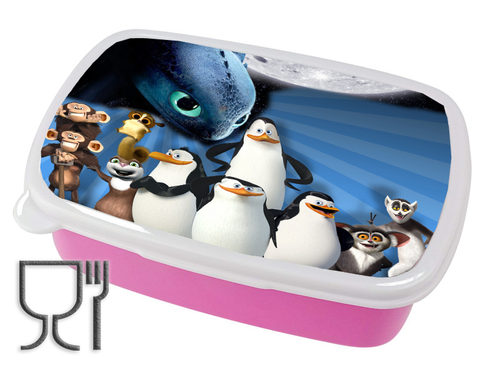 Pojemnik śniadaniowy - Lunchbox - Pingwiny z Madagaskaru na Arena.pl