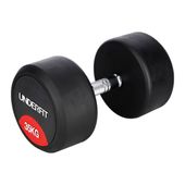 Hantla gumowana 35 kg UNDERFIT do ćwiczeń siłowych fitness
