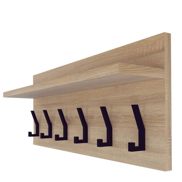 WIESZAK loft Alaska DĄB SONOMA z półką wiszący do przedpokoju zdjęcie 3