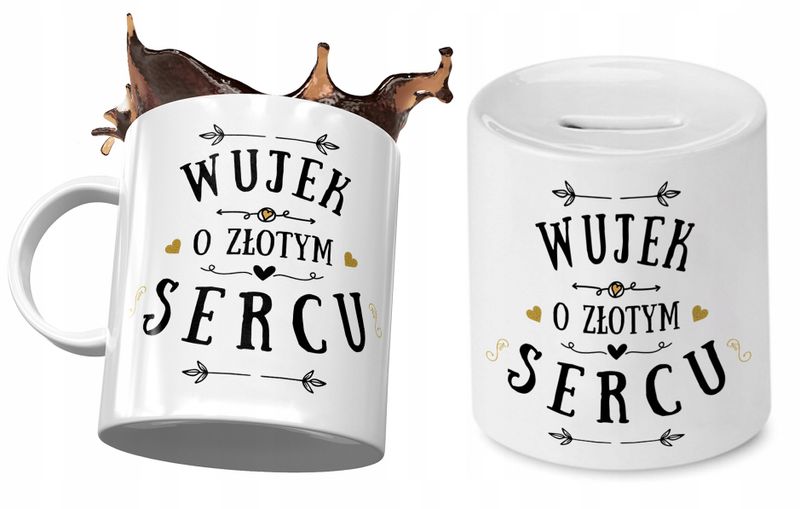 Dla Wujka Zestaw Kubek + Skarbonka Na Prezent Z Nadrukiem Ze Zdjęciem zdjęcie 1