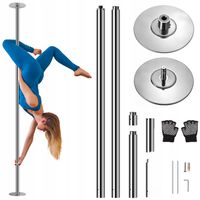 RURA POLE DANCE DO TAŃCA WYTRZYMAŁA MOCNA SREBRNA SERENELIFE