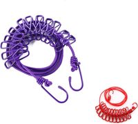 linka do suszenia prania 2szt + 12 klipsów mobilna