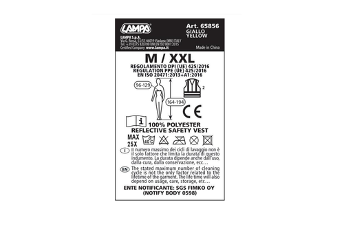 Kamizelka odblaskowa LAMPA M-XXL żółta na Arena.pl