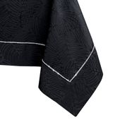 Obrus Plamoodporny GAIA Mankiet + Lamówka 140x260 Czarny AmeliaHome