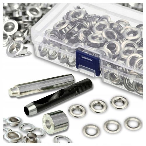 OCZKA DZIURKACZ ZAKUWARKA NAPY 12MM DO PLANDEK NAMIOTÓW ZESTAW 100 na Arena.pl