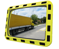 Lustro przemysłowe U-18b VP 80x100cm z ramą ostrzegawczą