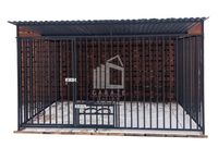 Kojec dla Psów 3x2,5m Drewniana podłoga - Uchwyt na Miski ID599