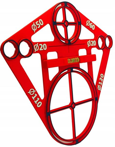 Szablon otworów wzornik płytek geberit poziomica libella stelaż zdjęcie 3