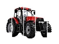 105CM 150CM OBRAZ 5 ELEM CZERWONY TRAKTOREK DRUK