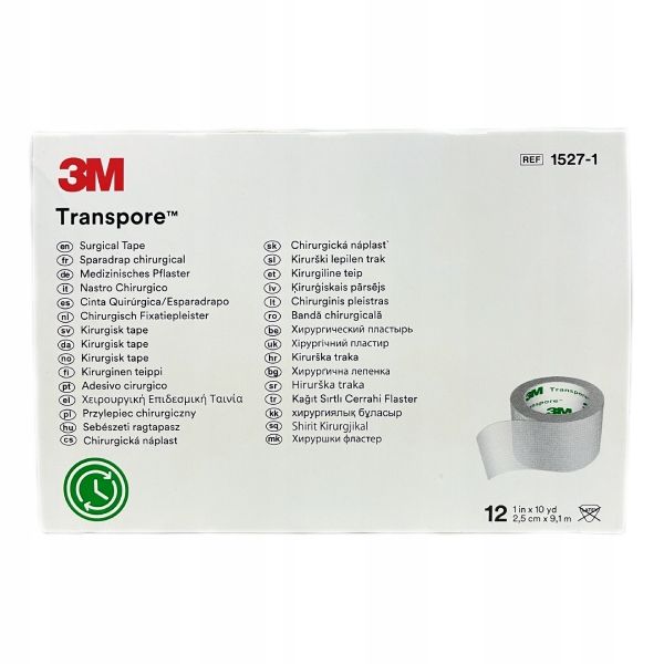 TRANSPORE 3M PRZYLEPIEC FOLIOWY 2,5cm x9,1m 12SZT zdjęcie 8