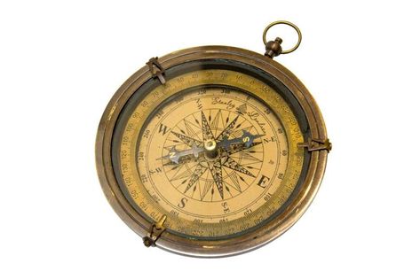 Mosiężny kompas wykończenie antyk - śr. 12,5cm