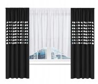 Firana i zasłony KOMPLET do salonu sypialni woal 400 ŁUK zasłona dziury