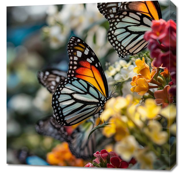 Obraz 70x70cm Motyle Na Łące zdjęcie 1