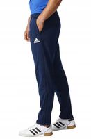 3146 SPODNIE MĘSKIE ADIDAS DRESOWE KIESZENIE PROSTA NOGAWKA GRANATOWE