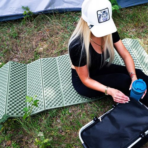 KARIMATA MATA TERMICZNA IZOLACYJNA SKŁADANA DO SPANIA TURYSTYCZNA NA BIWAK na Arena.pl