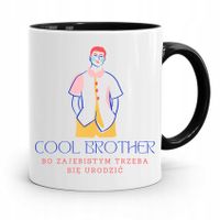 Kubek Czarny Prezent Dla Brata Cool Brother Z Nadrukiem Ze Zdjęciem