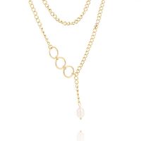 Naszyjnik stal chirurgiczna pozłacana 14k gold NST1364