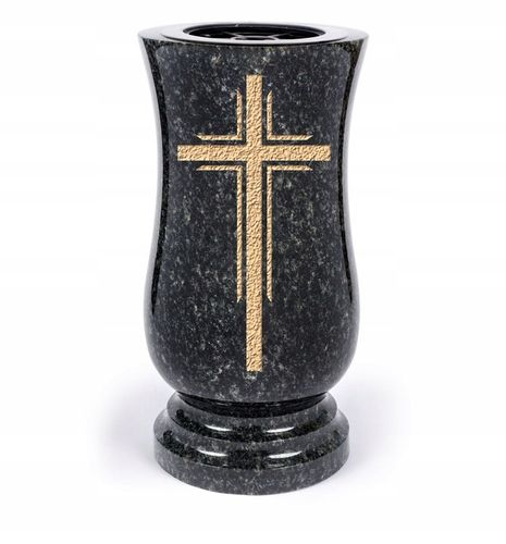 Elegancki Wazon Na Grób Granitowy Okrągły Impala 28cm na Arena.pl