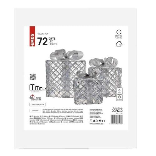 Prezent Świąteczny LED Dekoracja Świąteczna Podświetlany LED srebrny timer na Arena.pl
