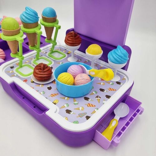 SKLEP LODZIARNIA 3w1 KUCHNIA WALIZKA LODY ZESTAW CUKIERNIA SŁODKOŚCI WOOPIE na Arena.pl