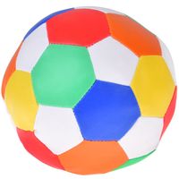 miękka kolorowa piłka pluszowa ekoskóra 15cm szmacianka za5682