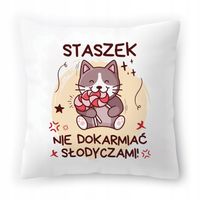Poduszka Dla Staszka Na Urodziny Ze Zdjęciem Na Prezent Biała 40X40 Cm