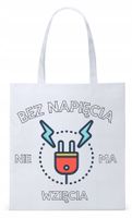 Dla Elektryka Na Prezent Torba Eco Biała Shopper Z Nadrukiem Ze Zdjęciem