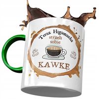 Kubek Zielony Dla Higienistki Strzeli Sobie Kawkę Z Nadrukiem Ze Zdjęciem