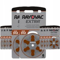 Bateria do aparatów słuchowych Rayovac 312 60 szt. 180 mAh