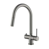 Blue Water Cyrus Grafit (Gun Metal) Trójdrożna bateria kuchenna z wyciąganą wylewką