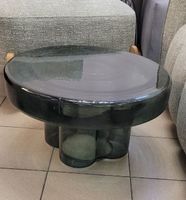 STOLIK/ŁAWA ZIELONE SZKŁO DMUCHANE  57/32