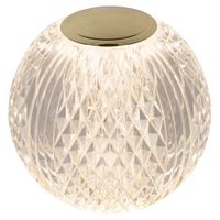 Kulista lampa stojąca Cintra do sypialni LED 2W złota