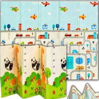 MATA EDUKACYJNA DLA DZIECI PIANKOWA DWUSTRONNA DLA DZIECI XPE 200x180cm