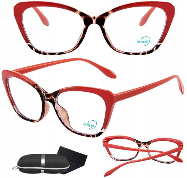 Okulary Zerówki Do Komputera Czerwone Filtr Blf zdjęcie 1