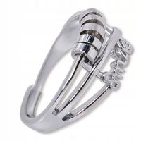 SREBRNY PIERŚCIONEK SMILE antystresowy stal chirurgiczna ruchome krążki