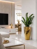 Złota donica Glamour Premium lustrzany efekt 61