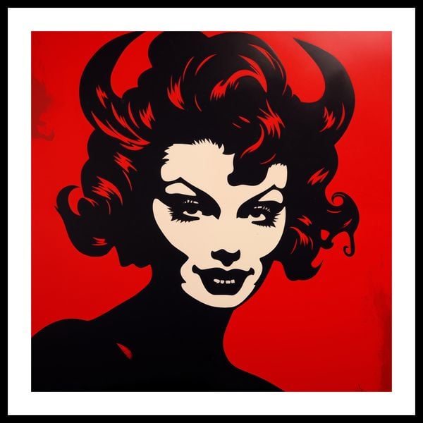 Plakat 70x70cm Czerwona Diablica zdjęcie 3