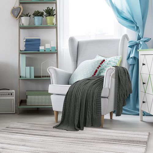 Koc WARKOCZ CZYSTA BAWEŁNA 160cm STYL SKANDYNAWSKI na Arena.pl