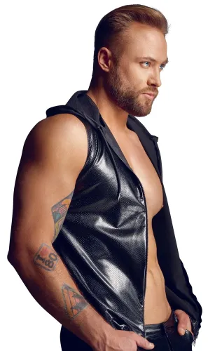 noir 2xl bezrękawnik z kapturem czarny skora węża męski na Arena.pl